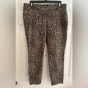 J.Crew Winnie Pant Leopard Print Women’s Size 10 Ankle Skinny Stretch